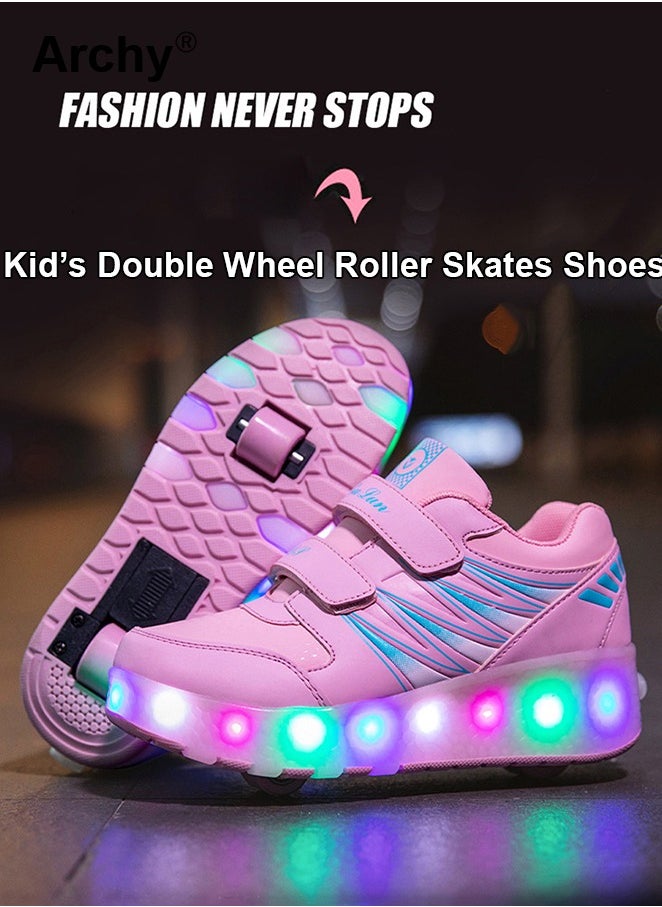 Kids LED Light Roller Skates Shoes Adjustable Rechargeable Velcro Sneakers Outdoors Luminous Shoes with Detachable Roll Wheels - pzsku/Z6B8B460CA9EAC22F6C59Z/45/_/1732772488/24a7aaa3-c321-4579-9fc4-3e73c7e40dae