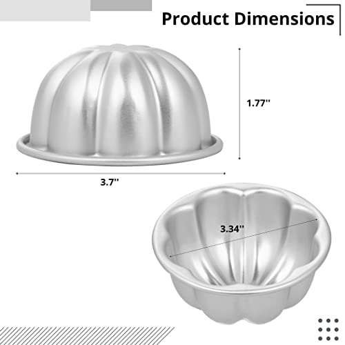 Homaisson 10Pcs Pudding Cup Molds, 3.7''x1.77'' Mini Fluted Cake Pans, Small Fluted Cake Pans for Baking，Non-Stick Jelly Molds, Easy to Demold, Cake Pan Nonstick - Image 5