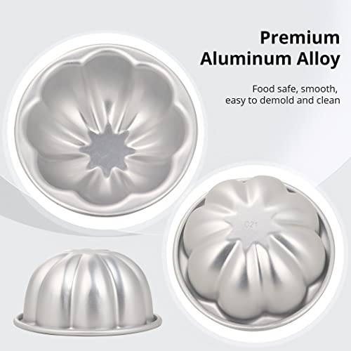 Homaisson 10Pcs Pudding Cup Molds, 3.7''x1.77'' Mini Fluted Cake Pans, Small Fluted Cake Pans for Baking，Non-Stick Jelly Molds, Easy to Demold, Cake Pan Nonstick - Image 3