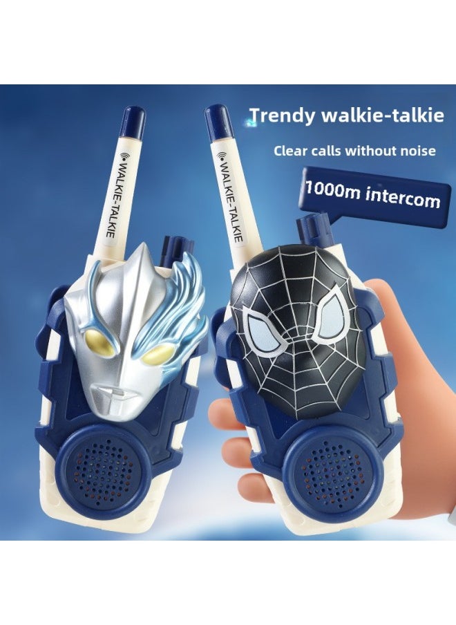 Generic - Ultraman Marvel Hero Boy Mask Intercom Toy Outdoor Parent-Child Emotional Interaction-Color:A Pair Of Ultraman Tiga Walkie-talkies-Specifications:Bag Comes With 6 Batteries + Screwdriver - Image 1