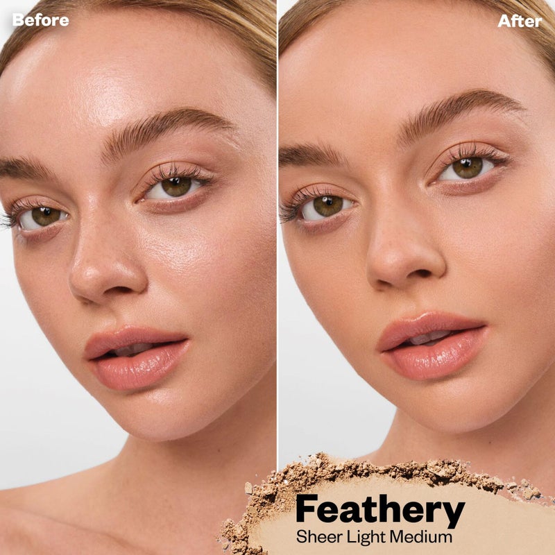 Kosas Cloud Set Face Setting Powder - Smoothing Shine Control, Soft, Sheer Translucent Makeup Finish, Portable & Long-Lasting Loose Pressed Baking Powder - Feathery (Sheer Light Medium) - Image 2