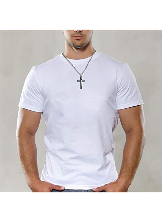 Arabest Cross Pendant Necklace for Men Women: High Polish Hollow Openwork Stainless Steel Cross Chain Mens Jewelry Gifts - Image 2