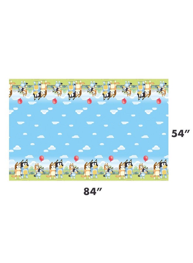 Unique Bluey Birthday Party Supplies - Rectangular Plastic Table Covers (Pack of 3) and Sticker - Image 3