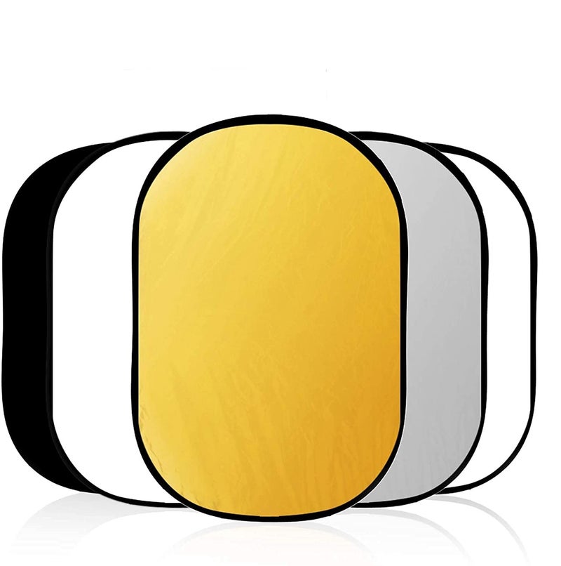 HIFFIN Reflector 100-150 CM (5 in 1) White,Off White,Black,Golden,Silver - Image 1