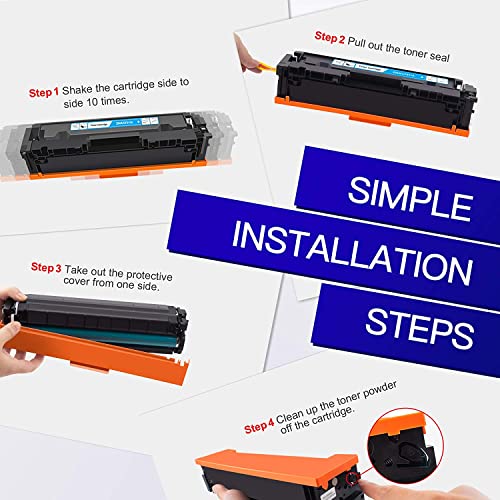 GPC Image Compatible Toner Cartridge Replacement for HP 204A 204 A CF510A CF511A CF512A CF513A to use with Color LaserJet Pro MFP M180nw M154nw M180n M154a MFP M181fw Printer (4 Pack) - Image 4