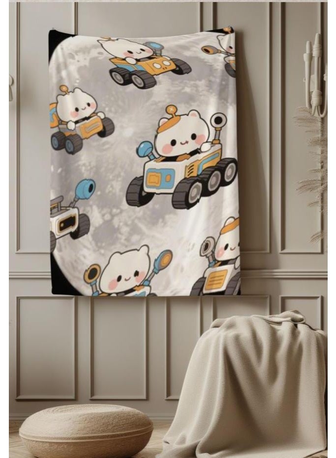 general Baby and children's cartoon flannel thin blanket (warm and comfortable, suitable for sleep, game use) 70cm*100cm - Image 3