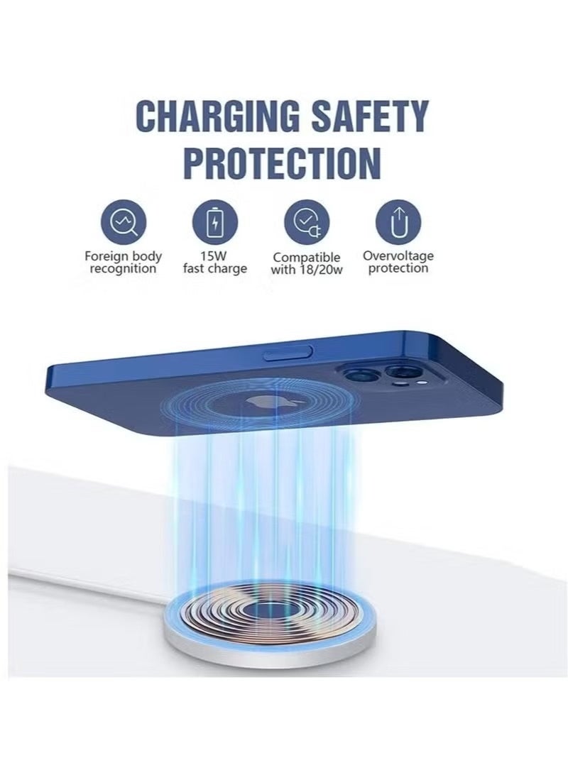 Magnetic Wireless Charger – 15W Fast USB-C Charging Pad for iPhone 14/13/12 Series & AirPods Pro, Compatible with Magnetic Cases - Image 3
