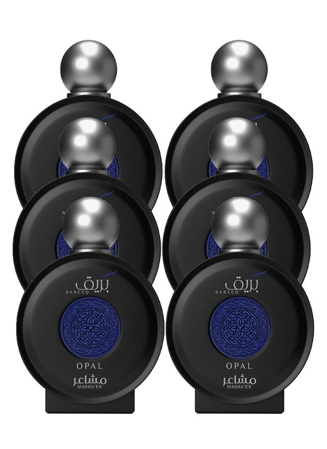 مشاعر 6 قطع عطر بريف بريق للنساء 100 مل  - Image 1
