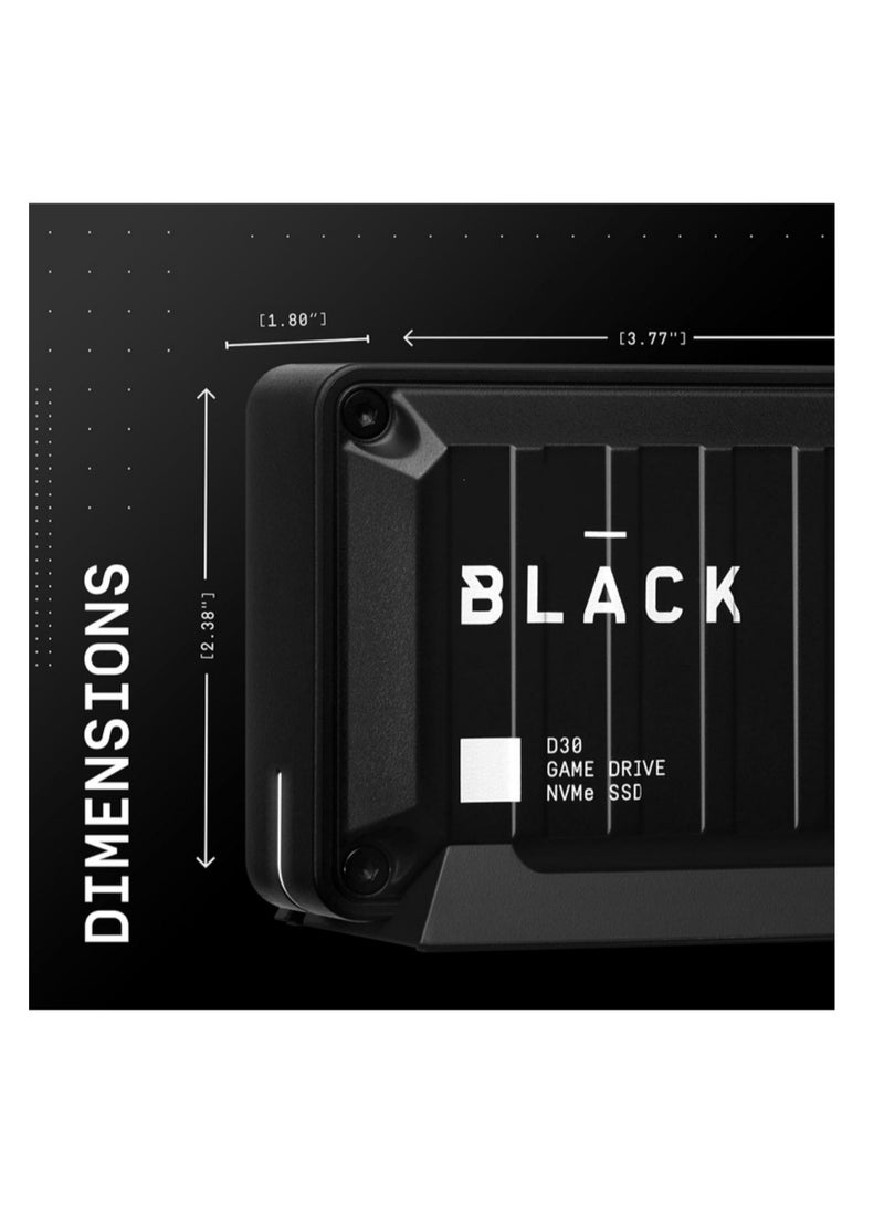 محرك الألعاب الخارجي BLACK D30 SSD بسعة 2 تيرابايت - تخزين سريع وأداء ممتاز  - Image 2