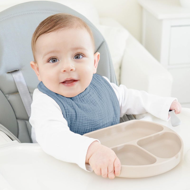 Bearmoss Baby Bibs for Drooling and teething 100% Cotton Muslin Bibs for Baby Boy & Girl,Adjustable, Ultra Absorbent,8 Pack (Mint Iceberg) - Image 3