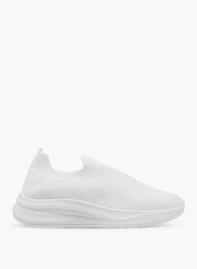 Oaklan by Shoexpress WHITE Women's Textured Slip-On Sneakers for Women | Best Price UAE