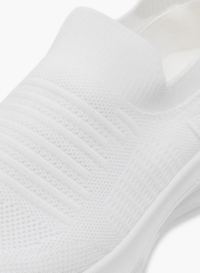 Oaklan by Shoexpress WHITE Women's Textured Slip-On Sneakers for Women | Best Price UAE