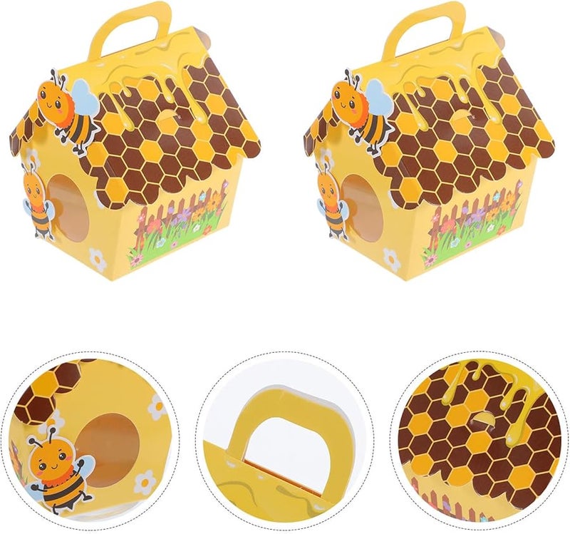 صناديق حلوى النحل 20 قطعة حامل وجبات خفيفة ورقية حاويات تخزين وجبات خفيفة لحاويات الهدايا لتزيين حفلات أعياد الميلاد - Image 3