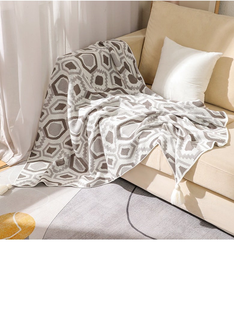 Loquat Bohemian Style Knitted Soft Throw Blanket  - Image 1