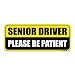 GEEKBEAR Senior Driver Car Magnet Colorful Reflective WeatherResistant Rectangular 87 x 35 in YellowBlack - Image 2