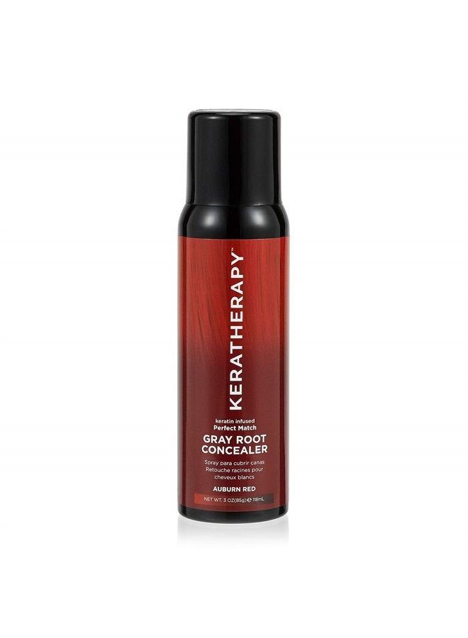 Keratherapy Keratin Infused Perfect Match Gray Root Concealer Spray, Auburn Red, 3 oz, 118 ml - Root Cover Up Spray to Hide Gray Roots - Keratin Therapy Hair Darkening & Temporary Scalp Concealer - Image 1