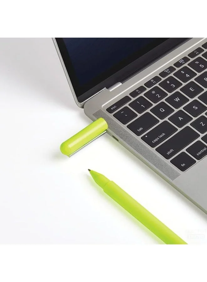 LEXON C-Pen Yellow Fluo Ink Ballpoint Pen With USB-C Flash Memory