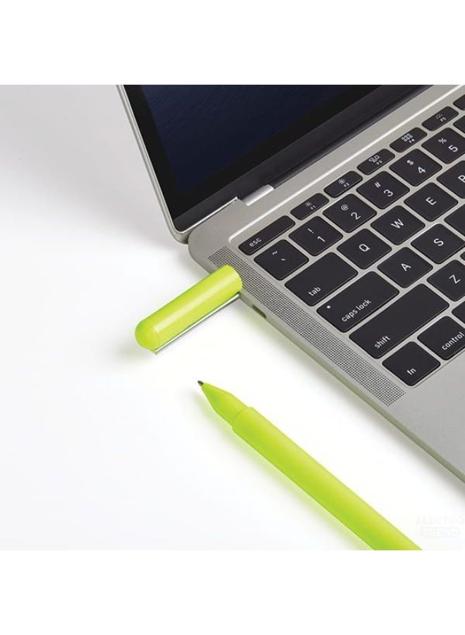 LEXON C-Pen Yellow Fluo Ink Ballpoint Pen With USB-C Flash Memory - Image 3