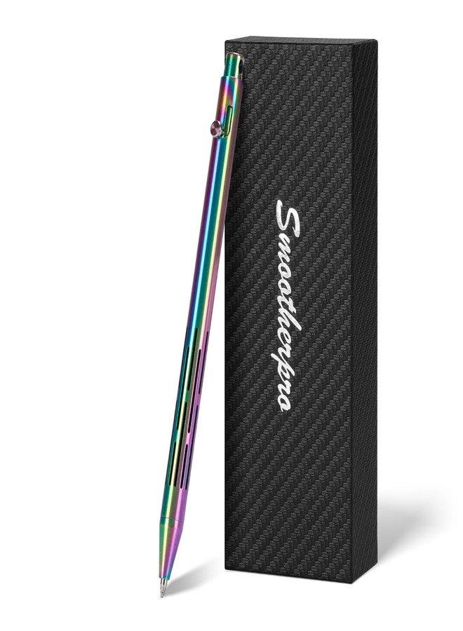 قلم SMOOTHERPRO ذو آلية الترباس، قلم حبر جاف من الفولاذ المقاوم للصدأ بحبر أسود، متوافق مع عبوات حبر Pilot G2، قلم EDC للكتابة 0.7 مم، متعدد الألوان - Image 1