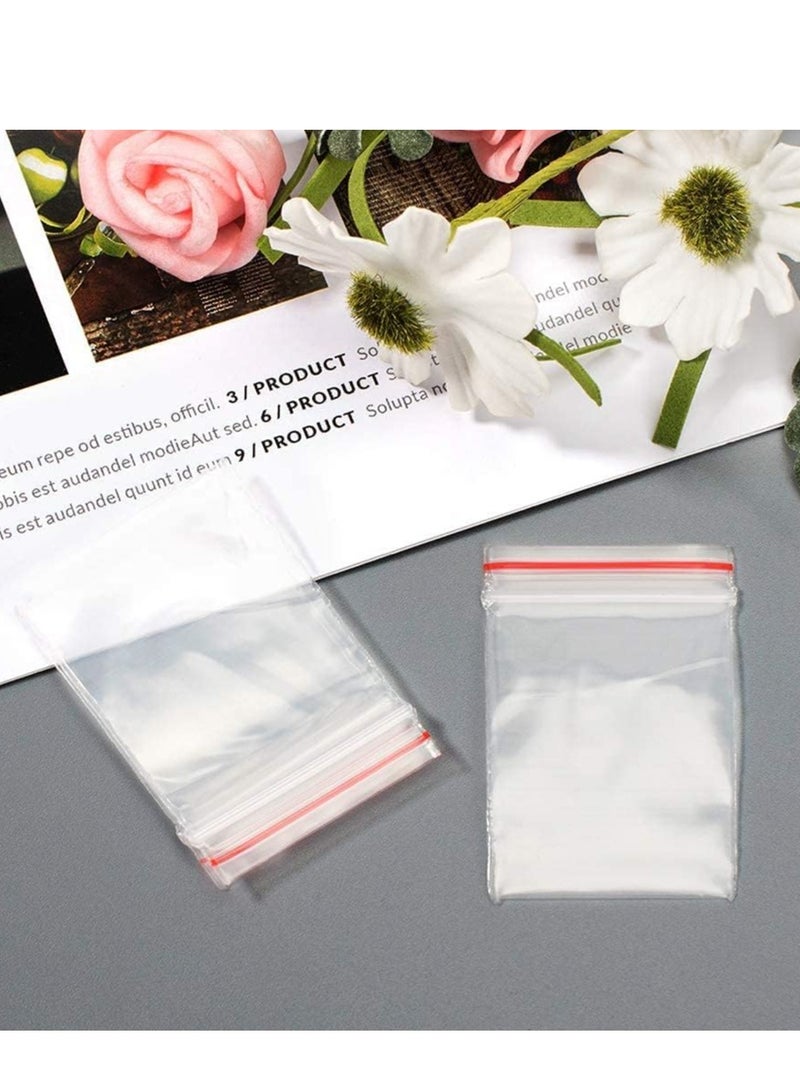 100pcs Small Plastic Resealable Zipper Bags, Clear Poly Ziplock Bags,Sealed Plastic Bag for Candles, wedding Gifts, Party Favor, | Storage Bags  - Image 3