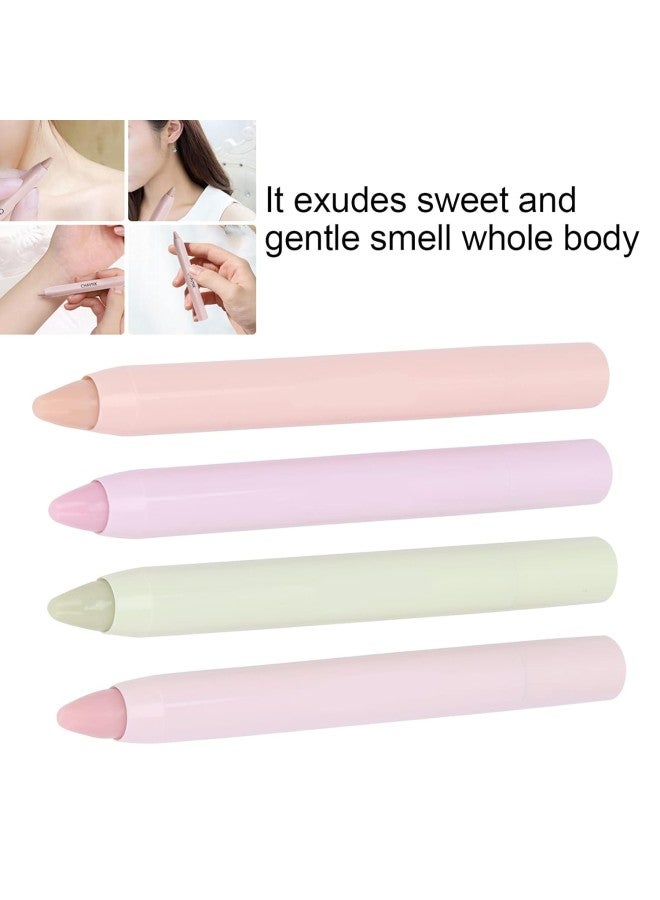 klarako 4 Pcs Mini Perfume Solid Stick, Portable Pen Lasting Fresh Light Fragrance Solid Perfume Stick Elegant Fragrance Pen Perfume for Women - Image 2