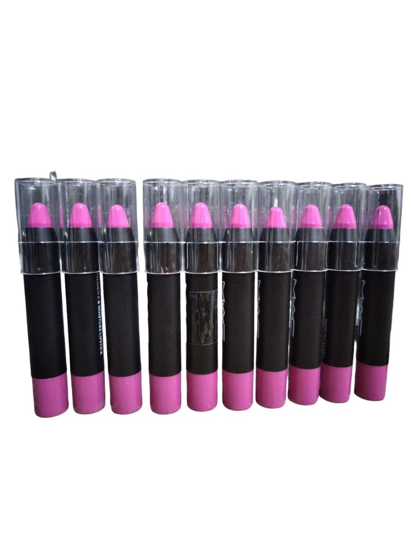 Generic Lip Stick 10 Colors Set for Girls With Lip Balm And Protection From Cracks  - Image 1