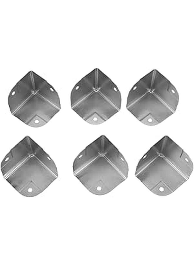 6Pcs Metal Furniture Corner Protectors 40mm Edge Guards For Home Office Desk Table Babyproofing - Image 1