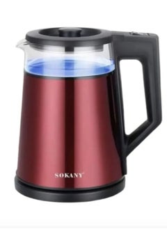 سوكاني (Sk-SH-1076 )كاتل/غلاية كهربائية من الزجاج سعة 1.7 لتر - 2000 وات (نبيتي لامع)  - Image 1