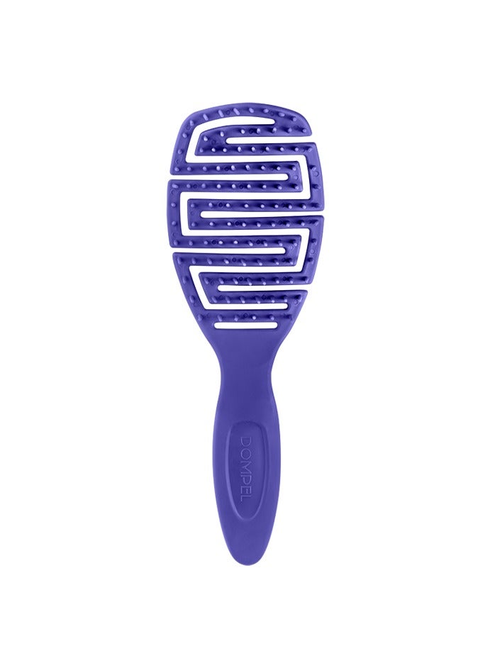 DOMPEL Silicone Detangling Brush for All Hair Types – Purple - Image 1