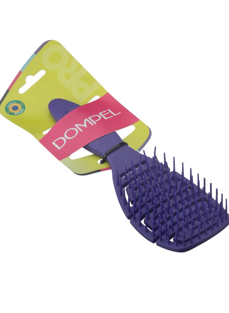 DOMPEL Silicone Detangling Brush for All Hair Types – Purple - Image 2