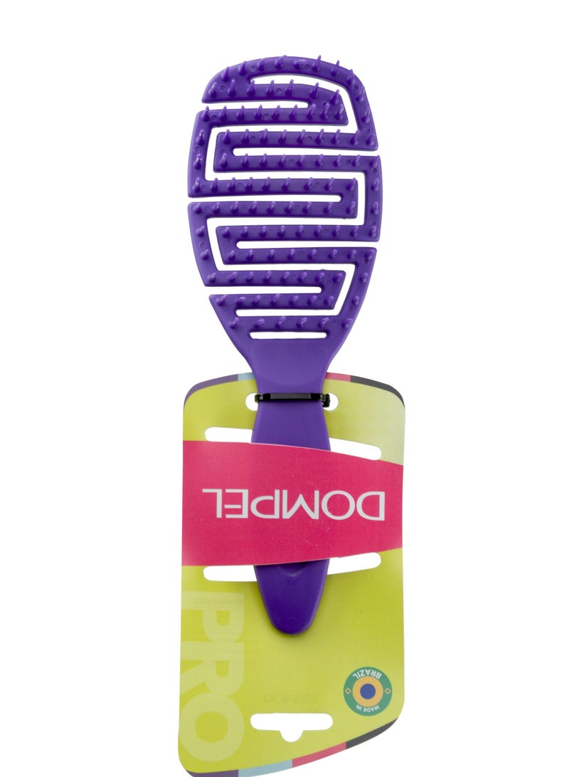 DOMPEL Silicone Detangling Brush for All Hair Types – Purple - Image 3