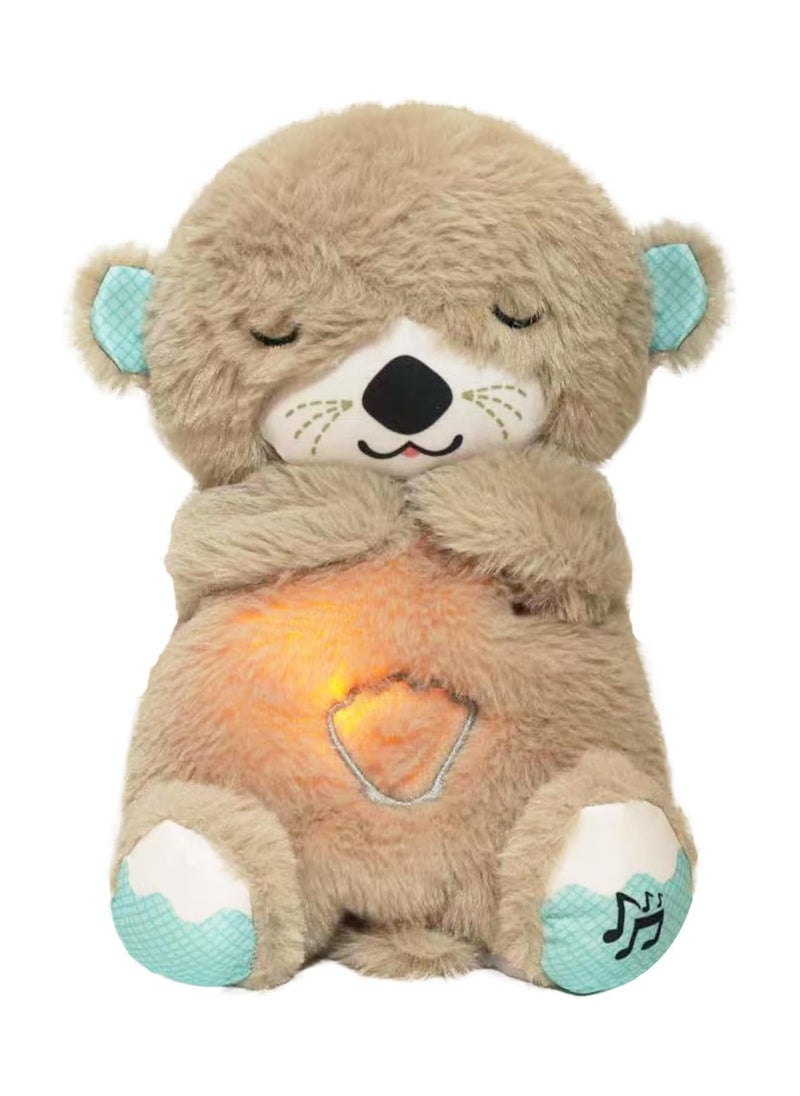 ماركة غير محددة Breathing Otter، Soothe 'N Snuggle Otter مع حركات التنفس والموسيقى، دمية قطيفة مهدئة للتنفس من Baby Breathing Soothing Otter، رفيق النوم الموسيقي، مساعد النوم.  - Image 1