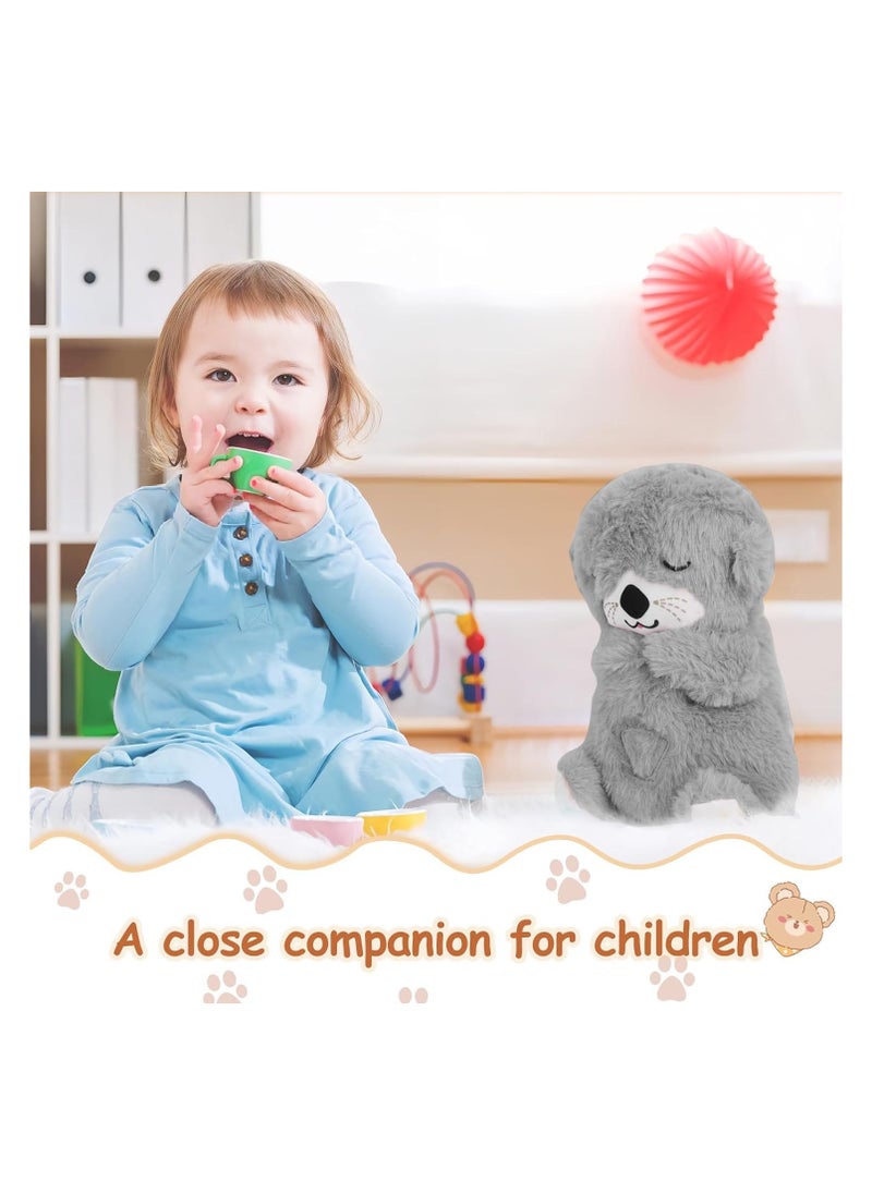 ماركة غير محددة Breathing Otter، Soothe 'N Snuggle Otter مع حركات التنفس والموسيقى، دمية قطيفة مهدئة للتنفس من Baby Breathing Soothing Otter، رفيق النوم الموسيقي، مساعد النوم.  - Image 3