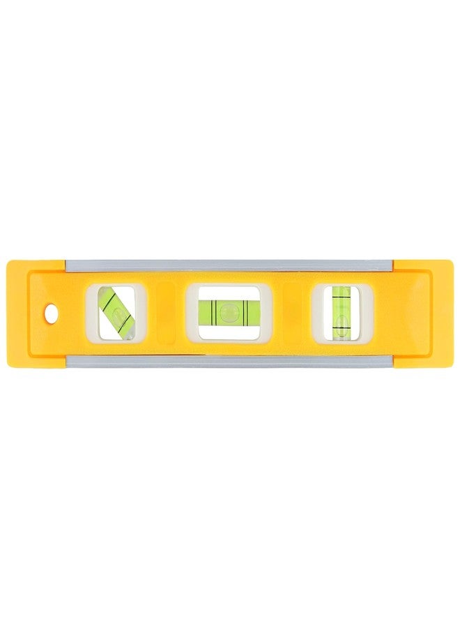 هاكزيون، 10 قطع، مستوى طوربيد مغناطيسي أصفر 9 بوصات، أداة مستوى فقاعات بلاستيكية، أداة قياس مستوى الروح مع فقاعات 45/90/180 درجة للقياسات - Image 5