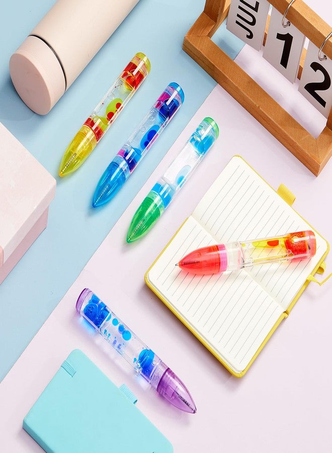Equsion 10 Pcs Liquid Motion Bubbler Pen Toy Colorful Timer Pens for Focus, Stress, Anxiety Relief Sensory Toys for Back to School Classroom Birthday Kid Gift Office Supply (Bright Color) - Image 4