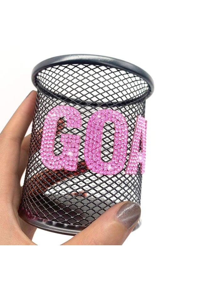 PRATIQUE Glitter Rhinestone Alphabet Letter Stickers, 26 Letters Self-Adhesive Stickers for DIY Art and Craft (Pink) - Image 5