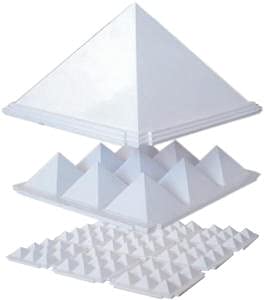 ANCS ANCS Acupressure vastu pyramid for home positive energy plastic white 45 91 Pyramid 8191  - Image 1