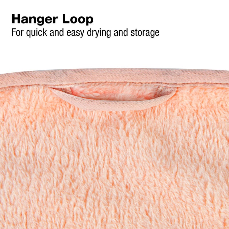 Eurow مناديل إزالة المكياج القابلة لإعادة الاستخدام من يوروف، مناشف وجه ناعمة من الألياف الدقيقة لجميع أنواع البشرة، خالية من المواد الكيميائية، واقية، قابلة للغسل في الغسالة، لطيفة وفعالة في تنظيف الوجه، 8"x8"، كورال، عبوة 4 - Image 5