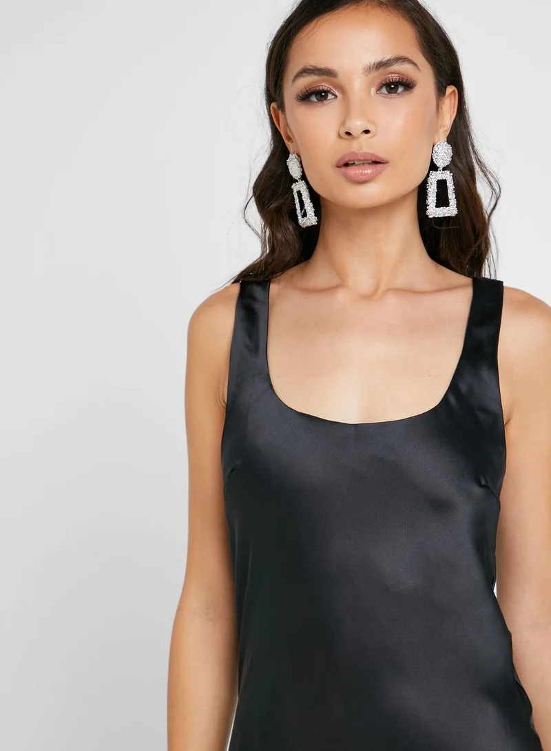 TOPSHOP Built Up Slip Shift Dress