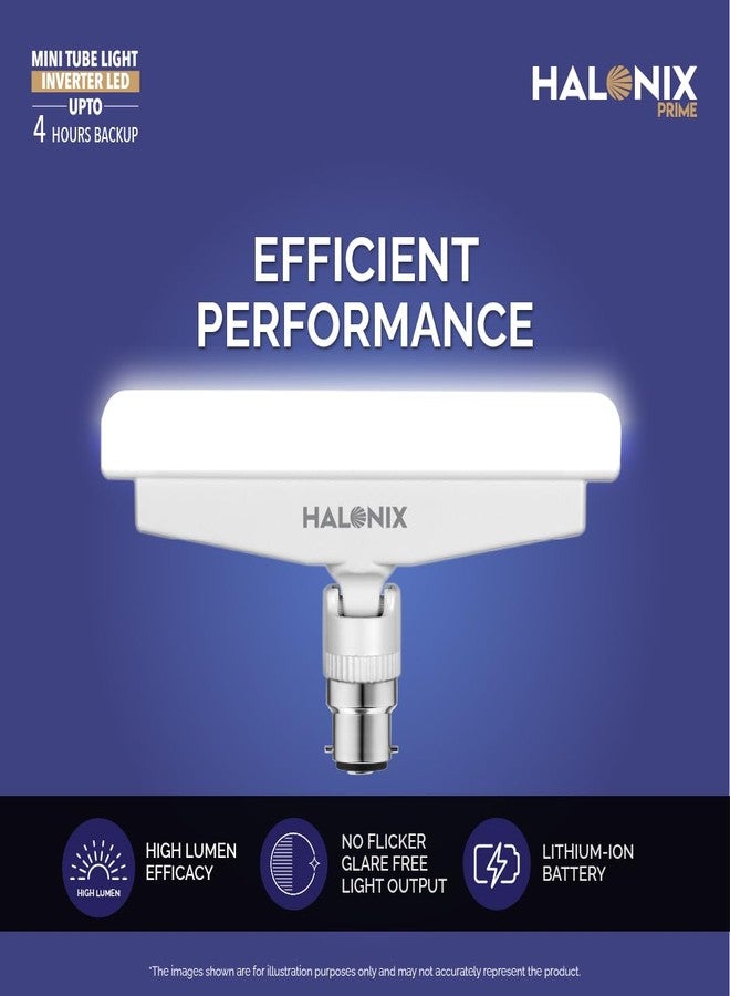 Halonix 10W Rechargeable Emergency B22D Led Light T Shape Bulb | Color-Cool Day White | Pack Of 1 | Inverter Led Bulb. - Image 5