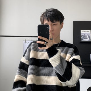 Base Crewneck Sweater Contrast Knit Sweater Style New All-match Fashionable Mens Fashion Brand Lazy Casual Autumn and Winter Black - pzsku/Z6B8C95200F8862895F71Z/45/1746183073/867ebf62-e91e-46a7-b2ff-219f64fbc04e