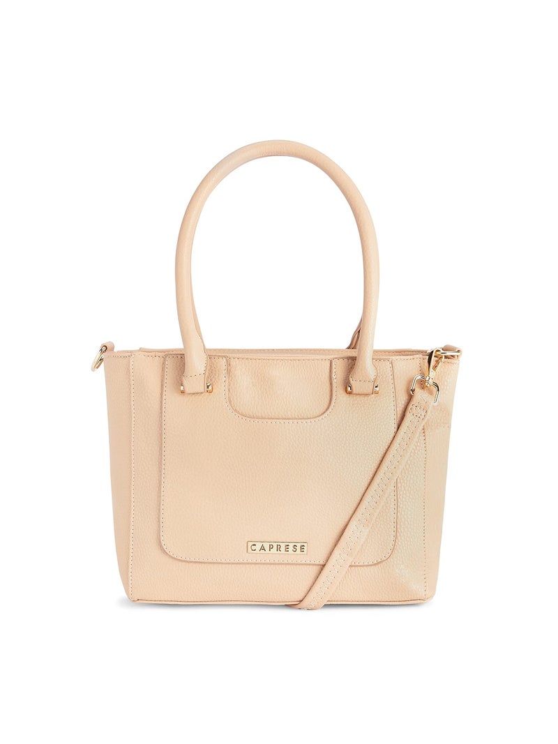 Caprese womens PEACH T Medium BEIGE Tote Bag - Image 1