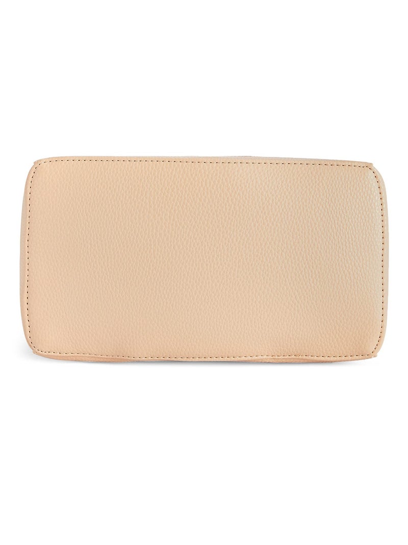 Caprese womens PEACH T Medium BEIGE Tote Bag - Image 3
