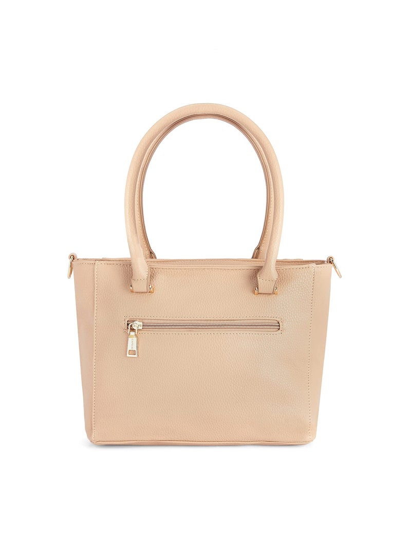 Caprese womens PEACH T Medium BEIGE Tote Bag - Image 2