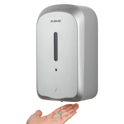 AIKE 33.8oz Automatic Wall Mount Liquid Soap Dispenser with Commercial ABS Construction, Model AK1226S(Silver) - Image 1