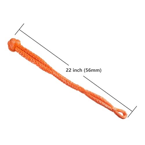 Ucreative 1" x 30' Kinetic Recovery & Tow Rope Kit Max 48,000 lbs Breaking Strength with 2PCS Synthetic Soft Shackles for Off-Road Vehicle 4WD Pick Up Truck SUV (Orange) - Image 4