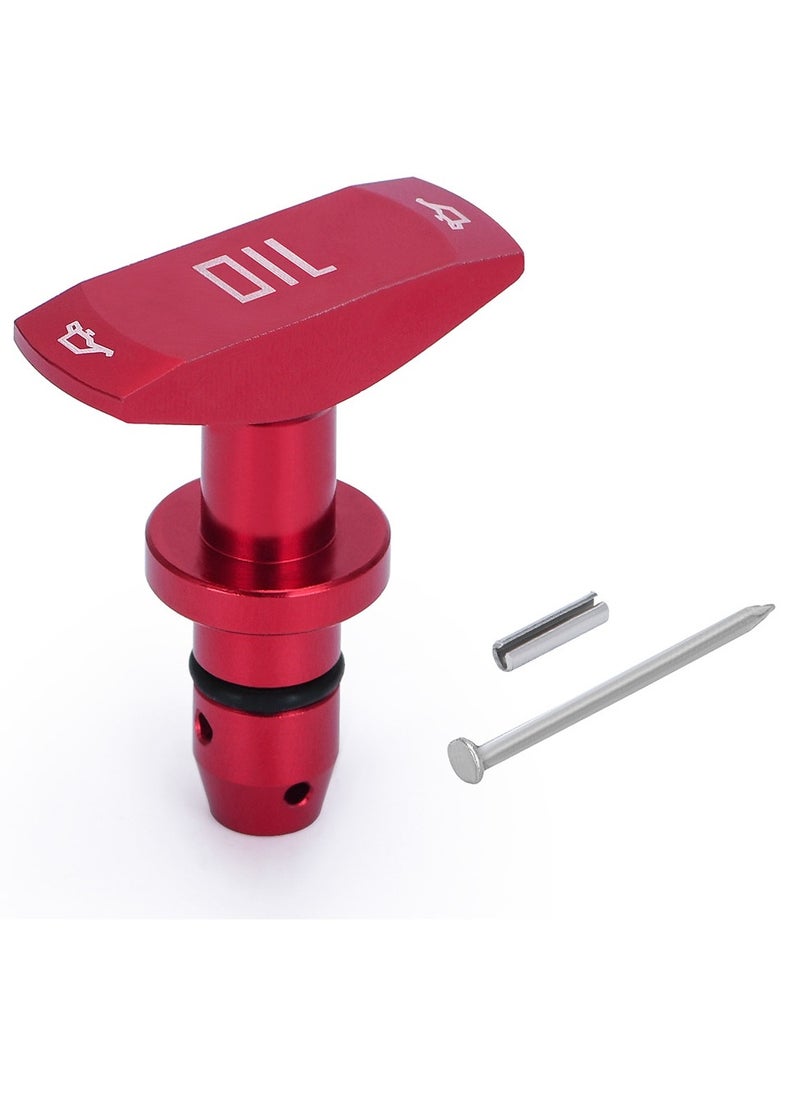 AROAQ Car Oil Dipstick Handle, T Shaped Easy Grip Transmission Oil Caliper Pull Handle, Durable And Reliable Auto Engine Oil Handle Fit, Engine Dipstick Tool With Rubber Ring, (1pc, Red)  - Image 1