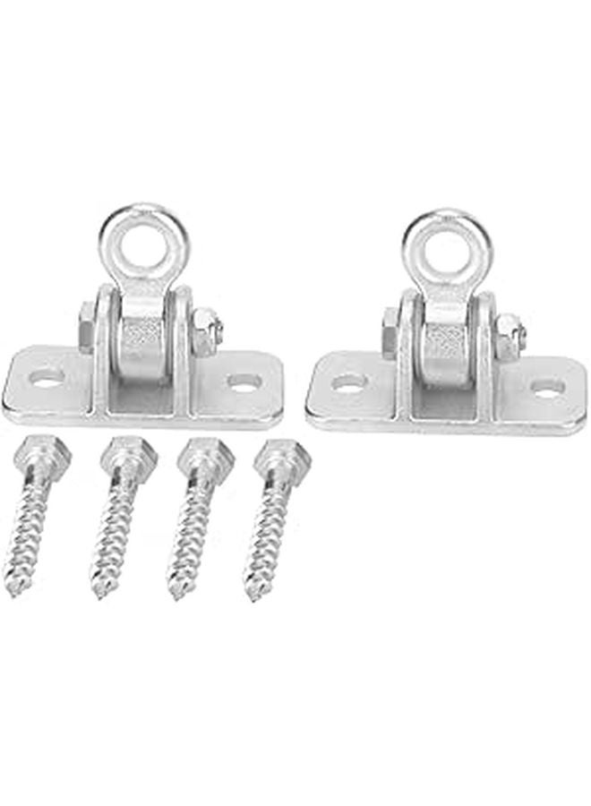 2 Pcs Heavy Duty Swing Hanger Hook With Fixed Plate 450kg Capacity Iron Hardware - Image 1