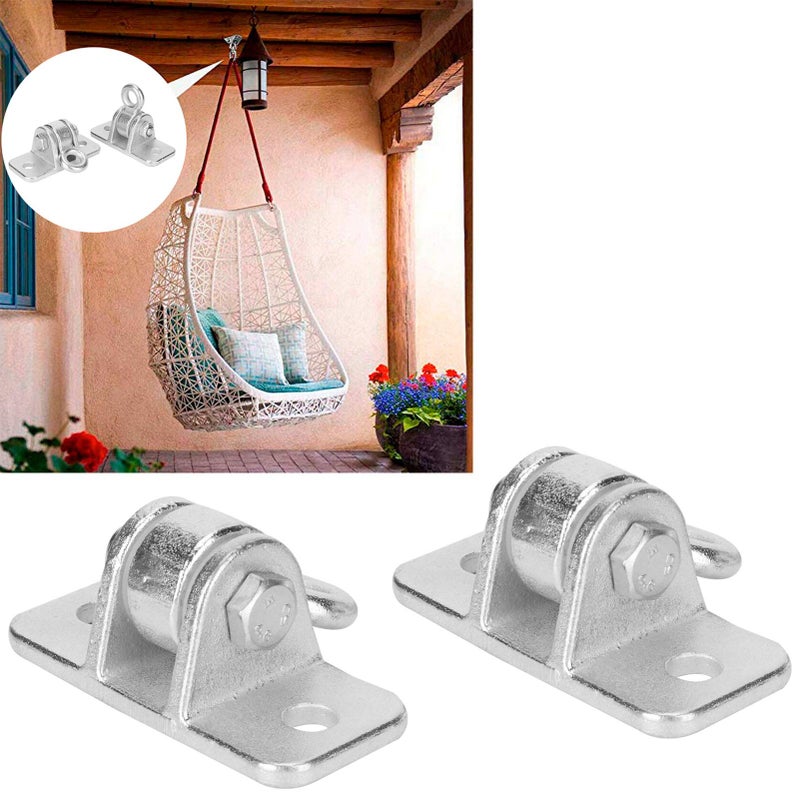 2 Pcs Heavy Duty Swing Hanger Hook With Fixed Plate 450kg Capacity Iron Hardware - Image 4