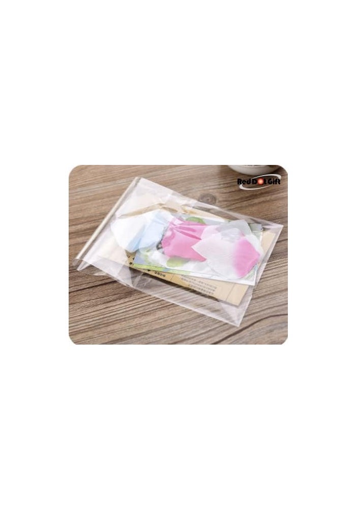 Red Dot Gift® Self-Sealing Cellophane Bags - Crystal Clear Resealable Pouches (W7*H13cm, 100 pcs) - Image 4